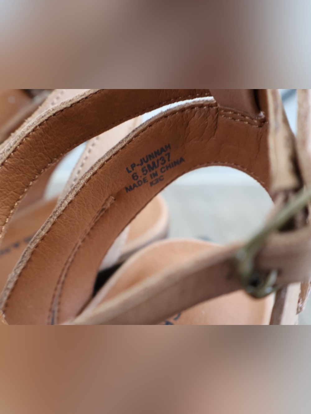 Lucky Brand Block Heel Strappy Sandal in Tan - Women's 6.5 - Picture 6 of 7